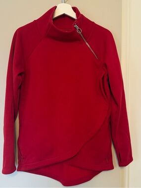 Athleta Asymmetric Zip-Neck Pullover